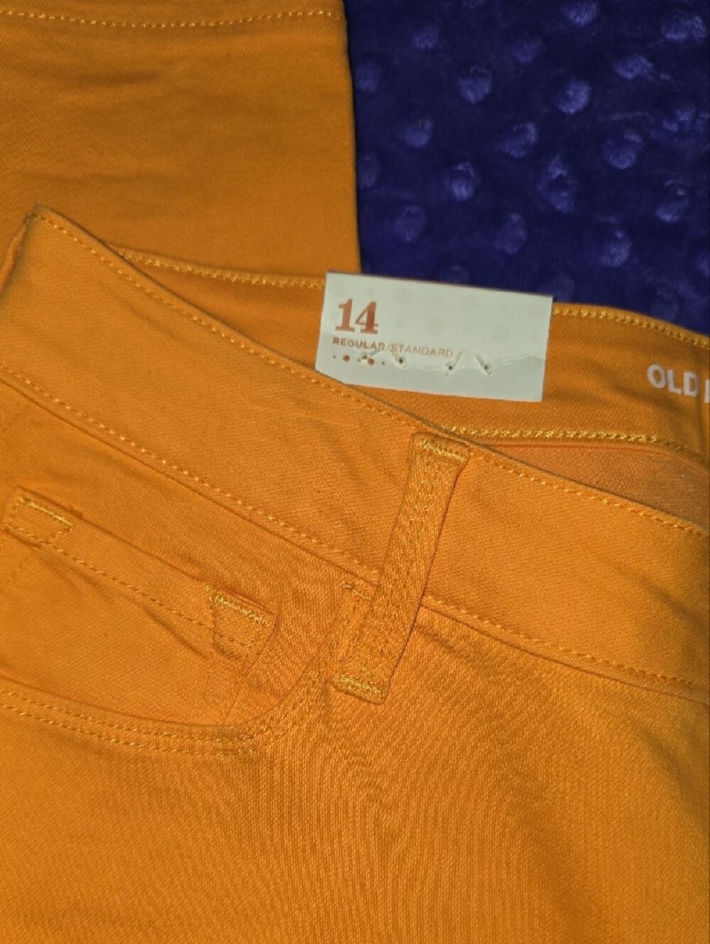 Old Navy Women's Bright Orange Skinny Jeans - Picture 2 of 7